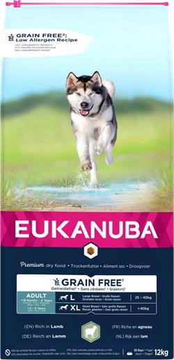 EUKANUBA Adult Large Breed Grainfree (Kornfri) med lam 12 kg